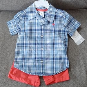 NWT Toddler Boy 2 Pc Shirt & Shorts Set, 18 Mo.